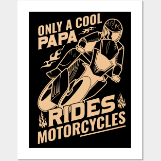 Only cool dads rides motorcycles Posters and Art